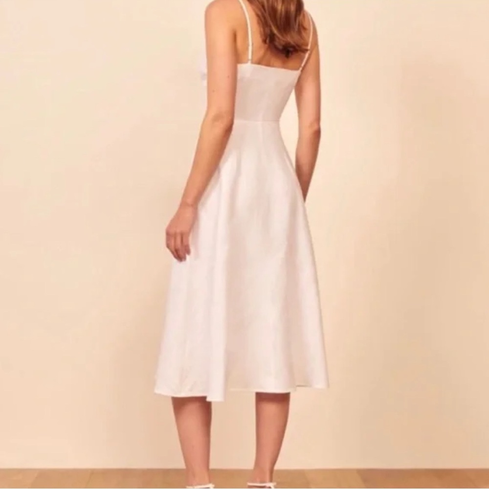 Reformation White Button-Down Midi Dress - Picture 4 of 7
